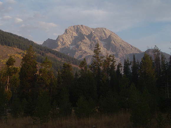 First glimpse of the Teton Range