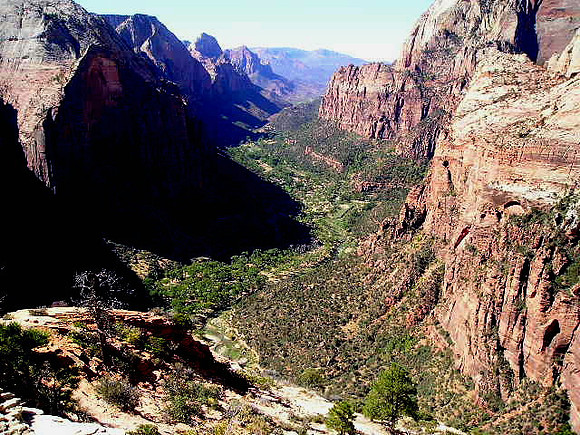View from the top of Angels Landing