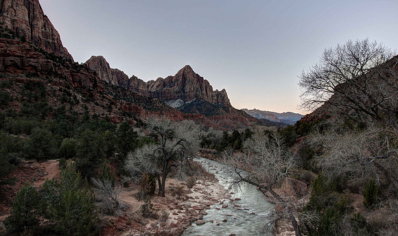 The Virgin River in Zion near Springdale, UT