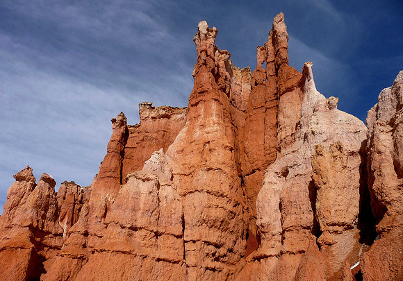 Beautiful hoodoos against a deep blue sky