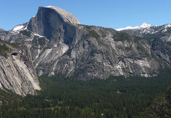 Half Dome along the hike to Yosemite Falls