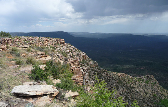 A thunderstorm rolling along The Rim